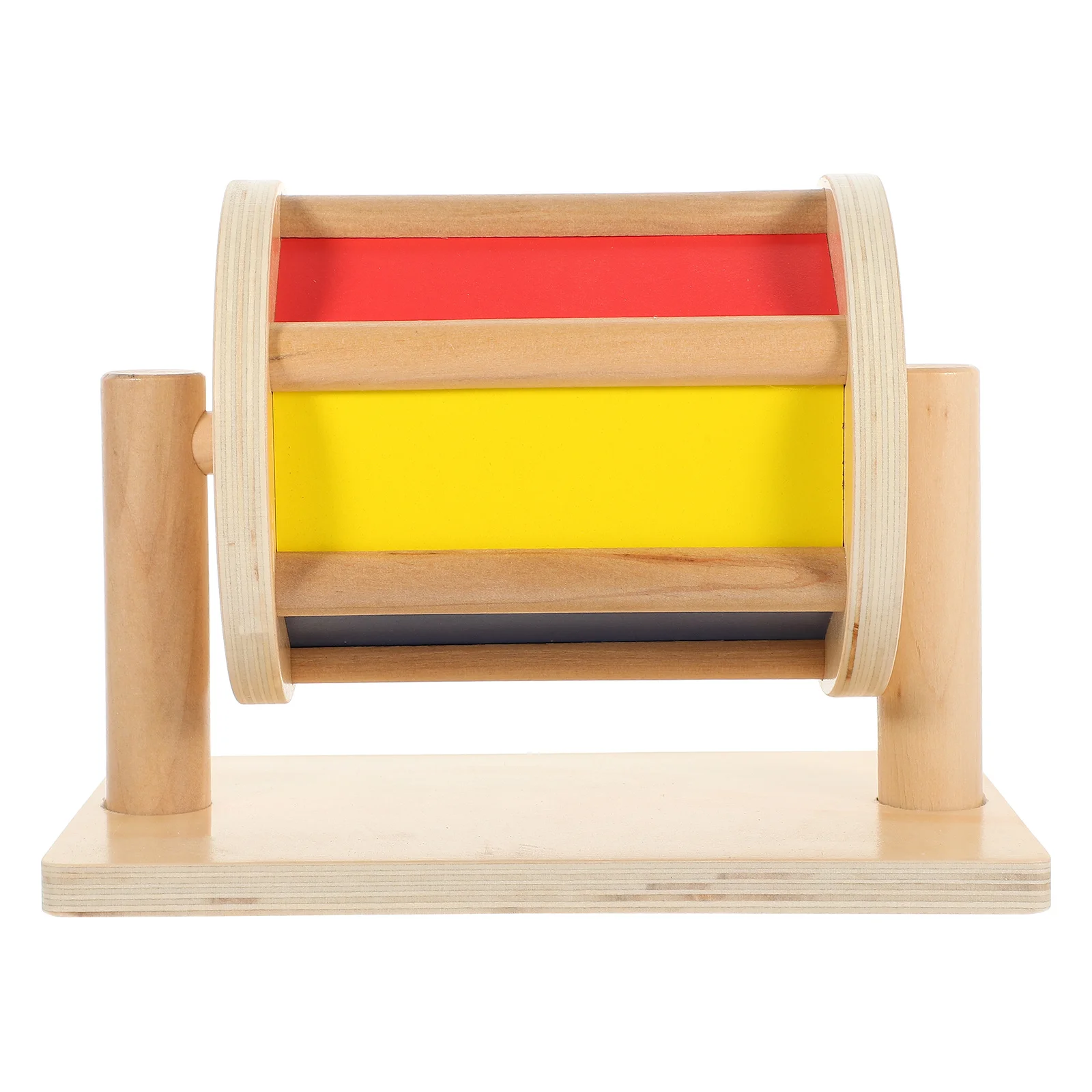 Tambor têxtil educacional infantil de madeira, brinquedo de reconhecimento de tamanho de cor, aprendizagem sensorial, ferramenta de desenvolvimento cognitivo