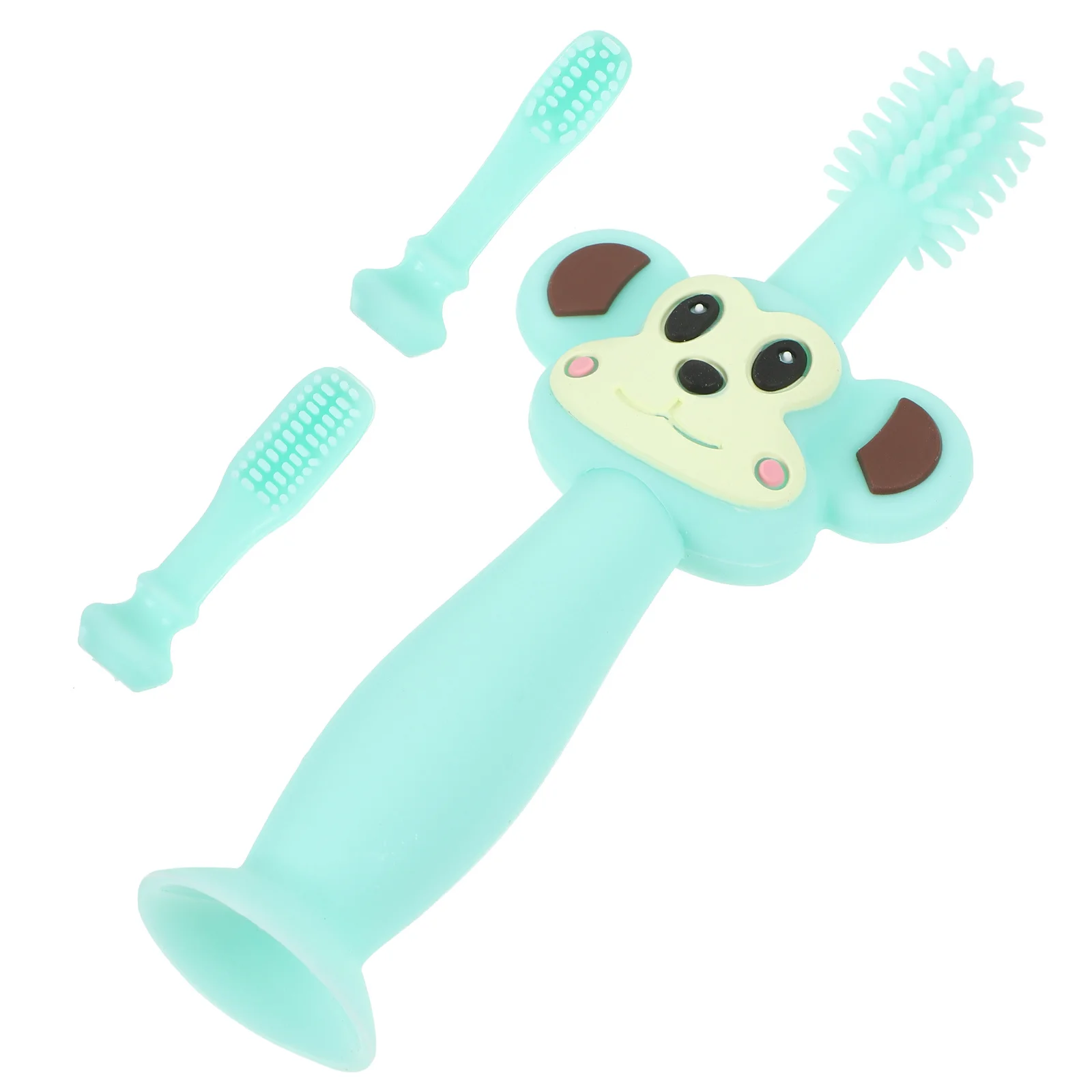 

Baby Toothbrush Silicone Teether Full Bristle Brush Green Safe Chewing Infant Training Teeth Cleaning Toddler Oral Care
