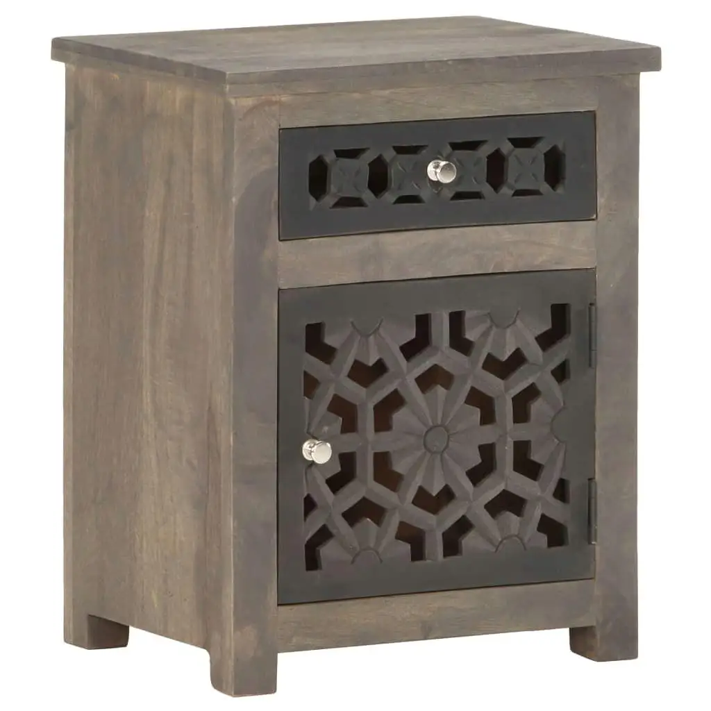 Solid Wood Bedside Cabinet - 15.7x11.8x19.7 Stylish Storage Solution