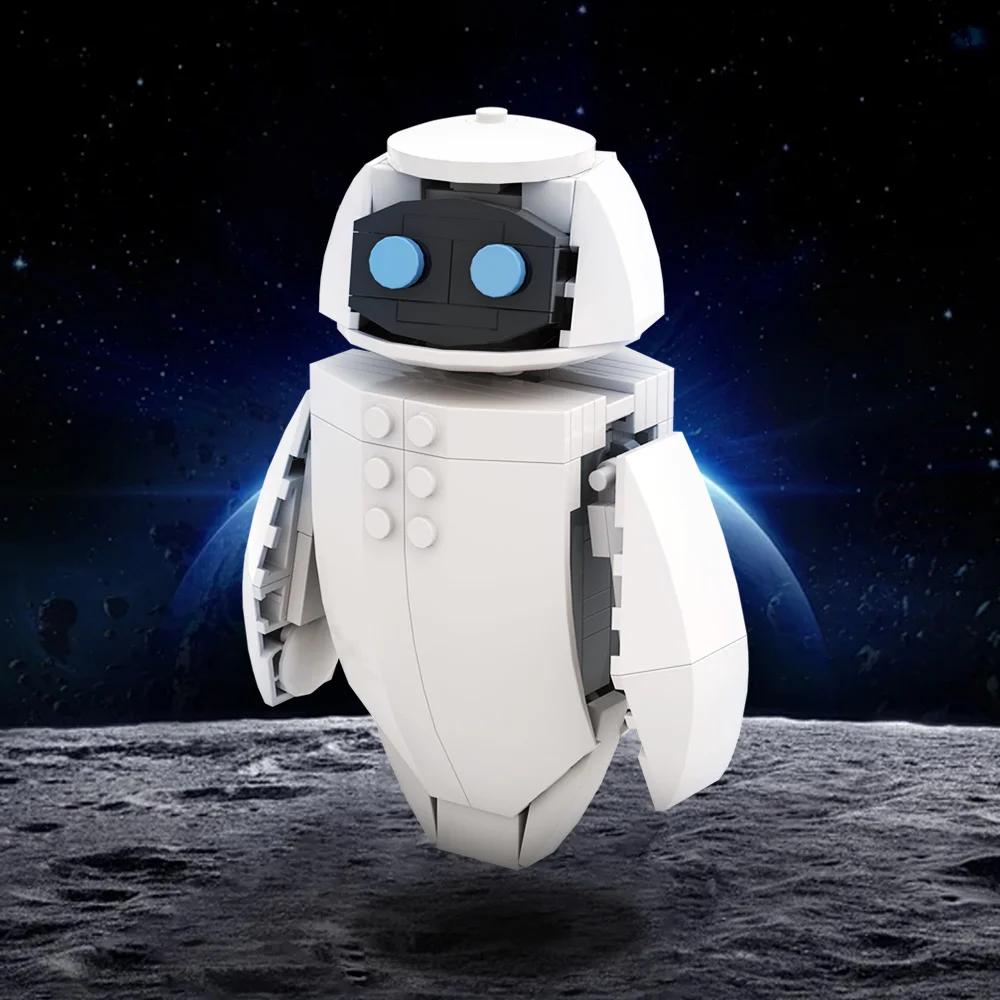 MOC Movie Robot Eve Building Blocks Model White intelligent Robot Eve Brickheadz Assembly Toys Kids Birthday Gifts