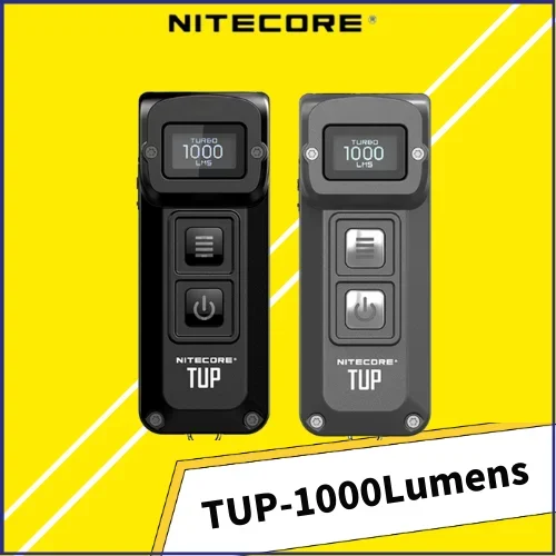 Original NITECORE TUP Led Flashlight 1000 Lumens USB Rechargeable 5 Lighting Modes Digital Screen Display High Power Flashlight