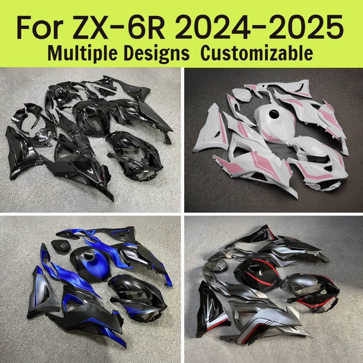 

Motorcycle Fairings ZX6R 2024 2025 Injection Accessory Complete Fairing Kit Bodywork for Kawasaki ZX 6R 24 25