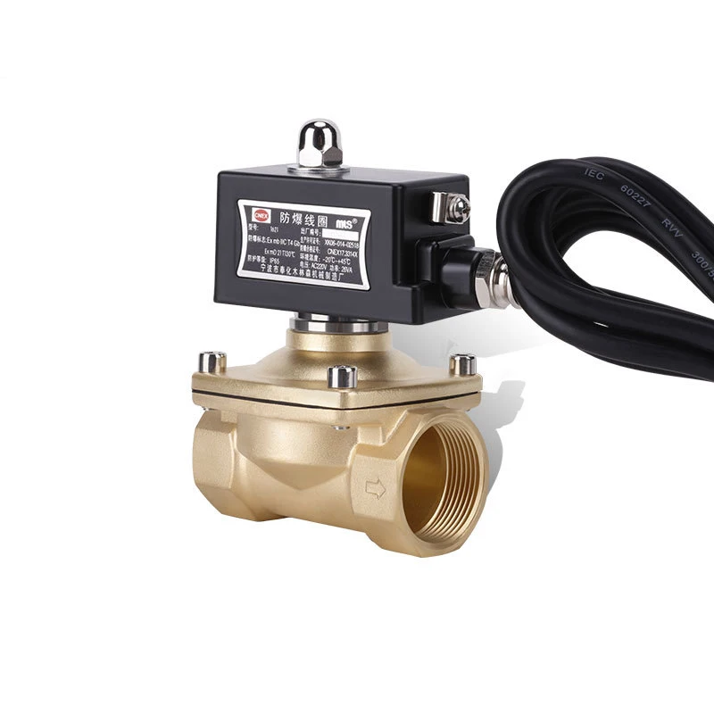 

1-1/2" Brass Explosion Solenoid Valve Normally Closed Solenoid Valve For Gas natural gas