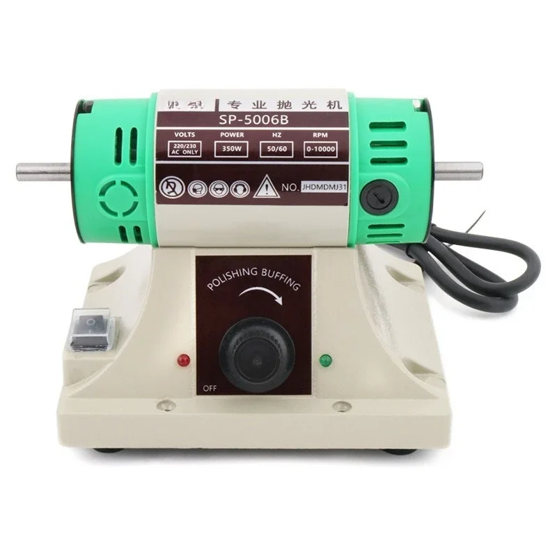 Double-head cloth wheel polishing machine, jade metal cleaning and rust removal adjustable speed machine