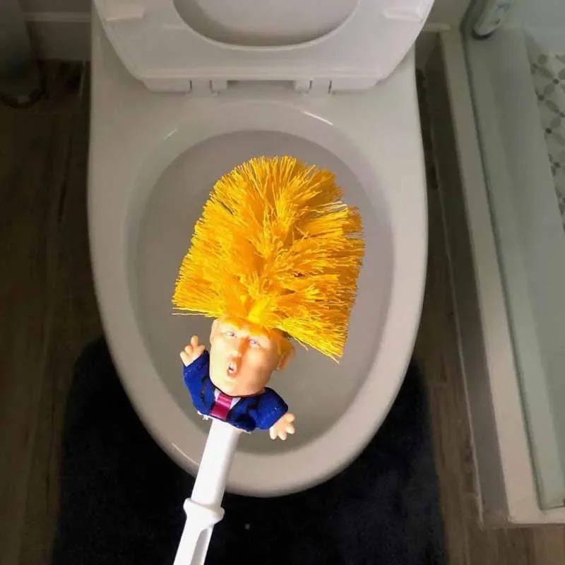 Cleaner Donald Trump Brush Toilet Supplies Set Brush Holders Wc Borstel Bathroom Cleaning Brush Tools Creative Bathroom