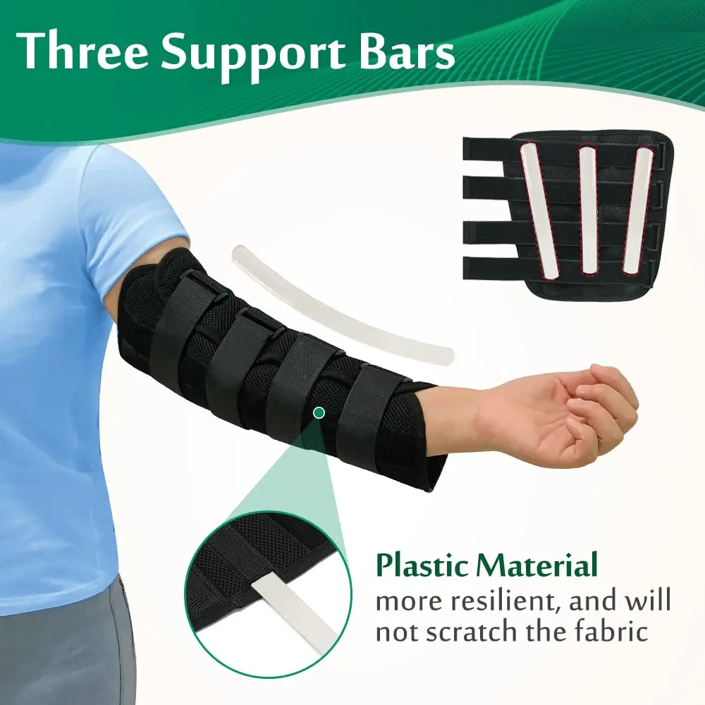 Elbow Support Brace Splint Immobilizer Stabilizer for Ulnar Nerve Entrapment &Cubital Tunnel Syndrome,Adjustable Elbow Nighttime