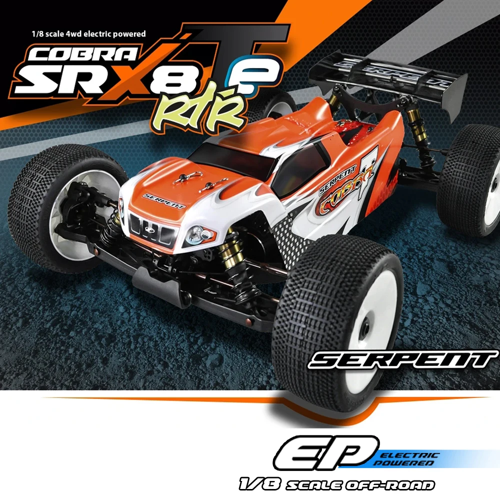1/8 Serpent SRX8 Truggy-E RC Car Off-Road RTR 4WD High-Performance Brushless Motor Electric RC Car (without Battery) SER600070