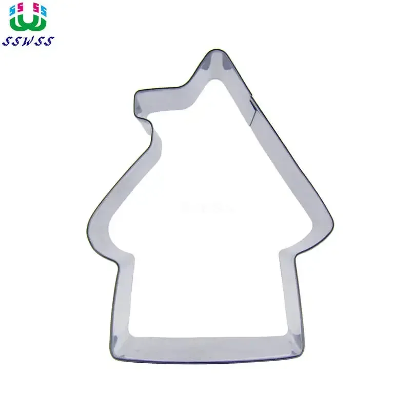 Stainless Steel Christmas Cake Cookie Biscuit Baking Molds,Santa Big House Shaped Cake Decorating Fondant Cutters Tools