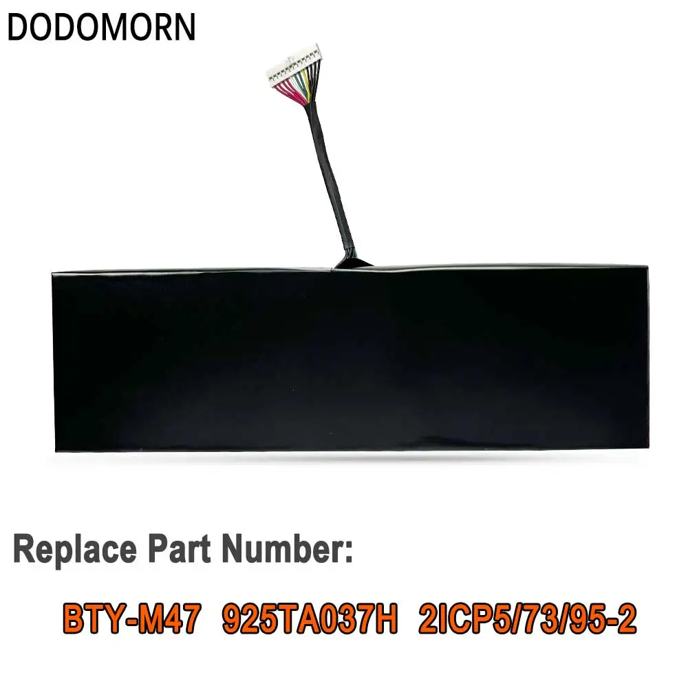 DODOMORN BTY-M47 Laptop Battery For MSI GS40 GS43 GS43VR 6QE-006XCN 6QE-009XTH, MS-14A1 MS-14A3 7.6V 61.25Wh Rechargeable