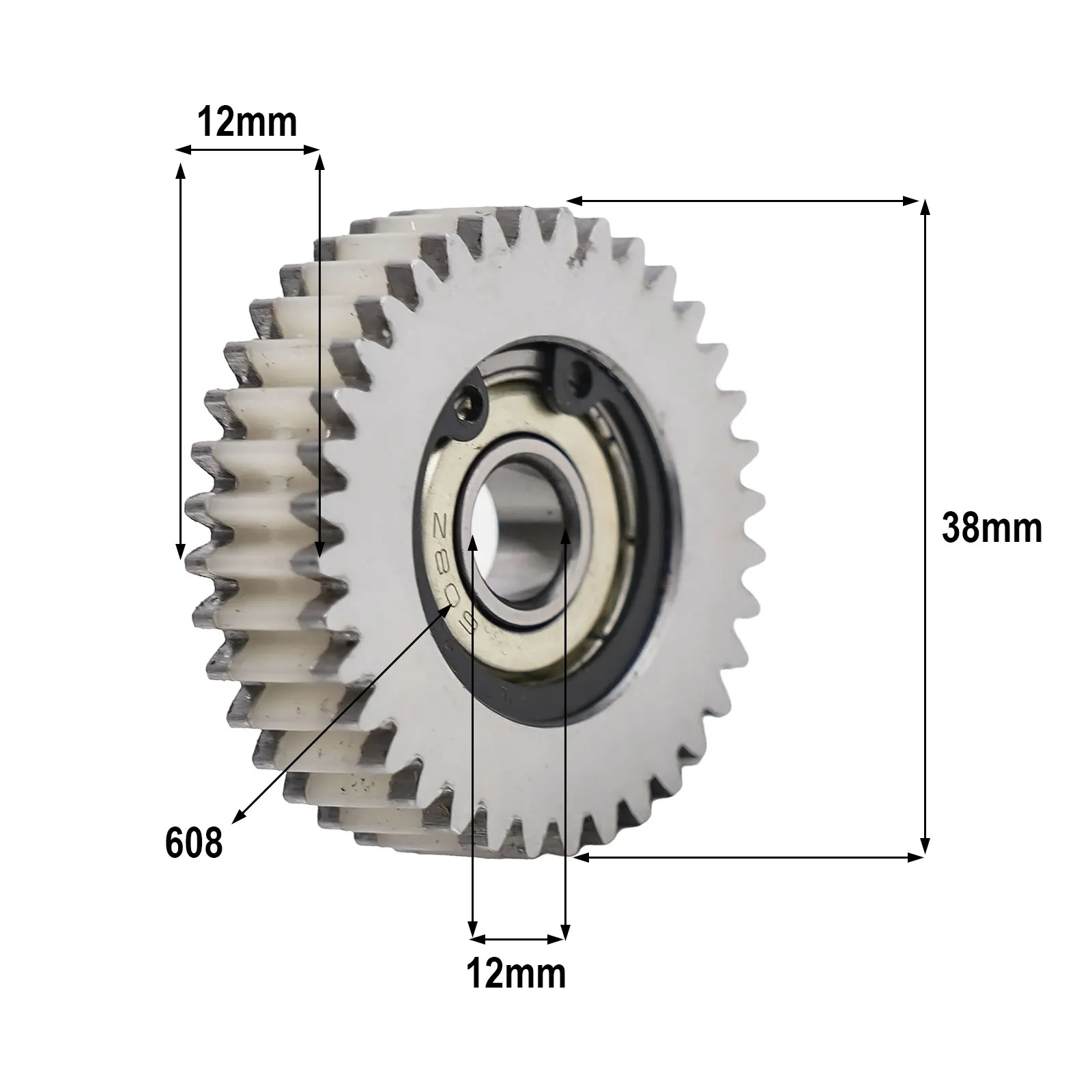 36 Teeth Electric Bike Motor Gear 2023 New 38x38x12mm Reduce Noise Geared Motor Teeth Wear With Bearing For Bafang Motor