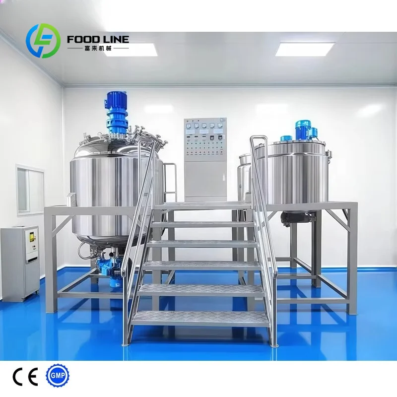 5l-5000l Vacuum Emulsification Blender Homogenizer Mixing Equipment Egg Yolk Sauce Making Machine Customized