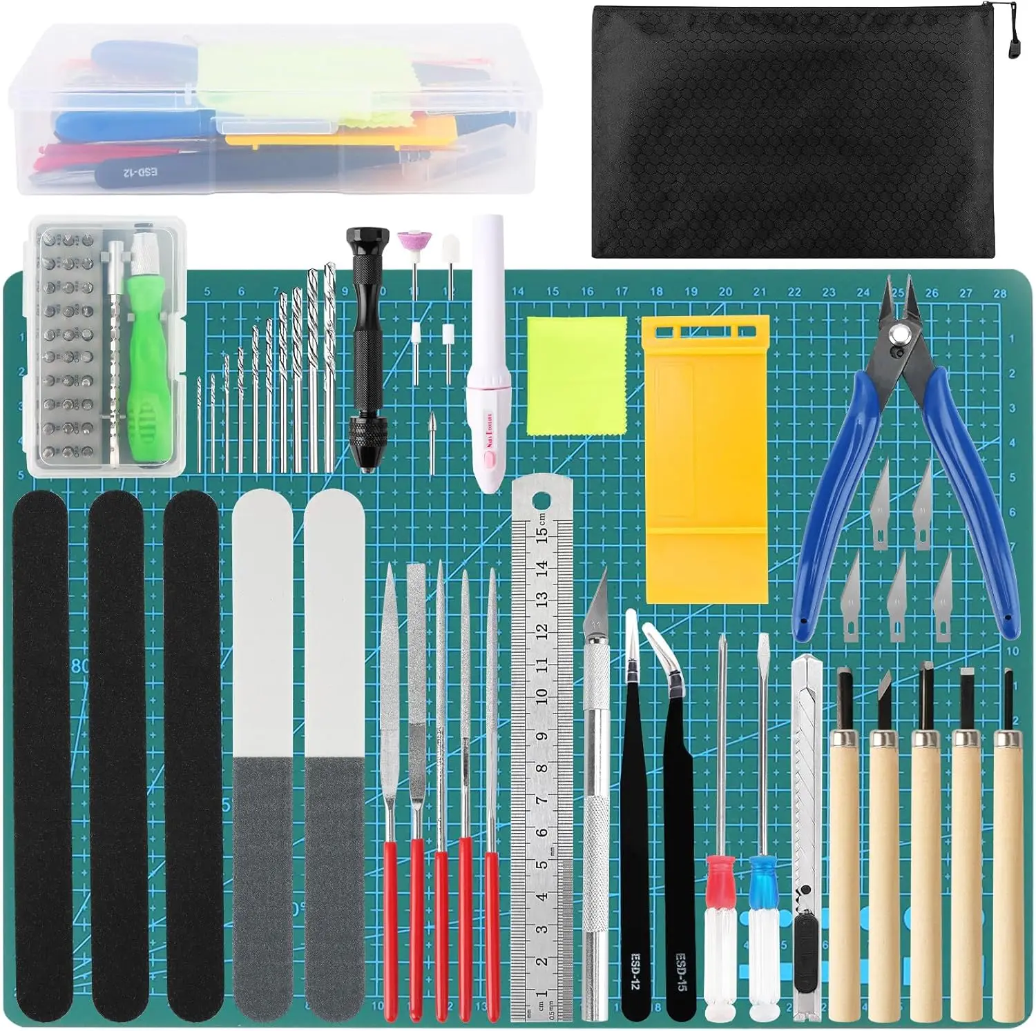 

Набор профессиональных инструментов для сборки моделей из 82 предметов: для пластиковых моделей, автомобилей и поделок - Полный набор для хобби