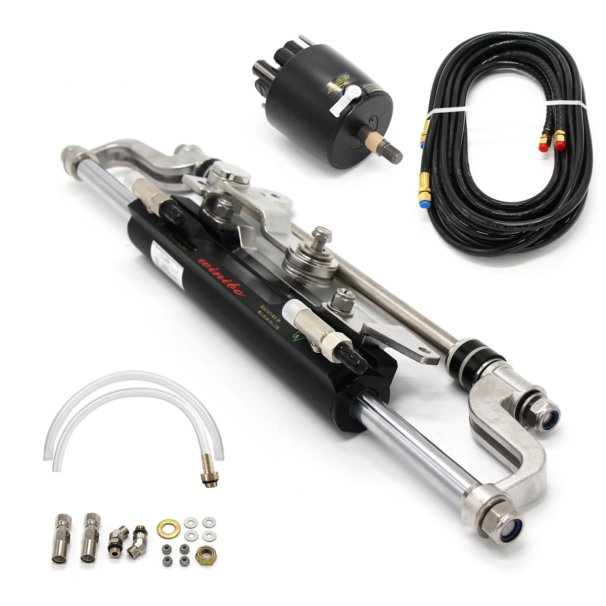 

ZA0350 Hydraulic Steering Cylinder for Marine Outboard Motor Ship Steering System Kit Rudder Hydraulic Control Marine Supplies