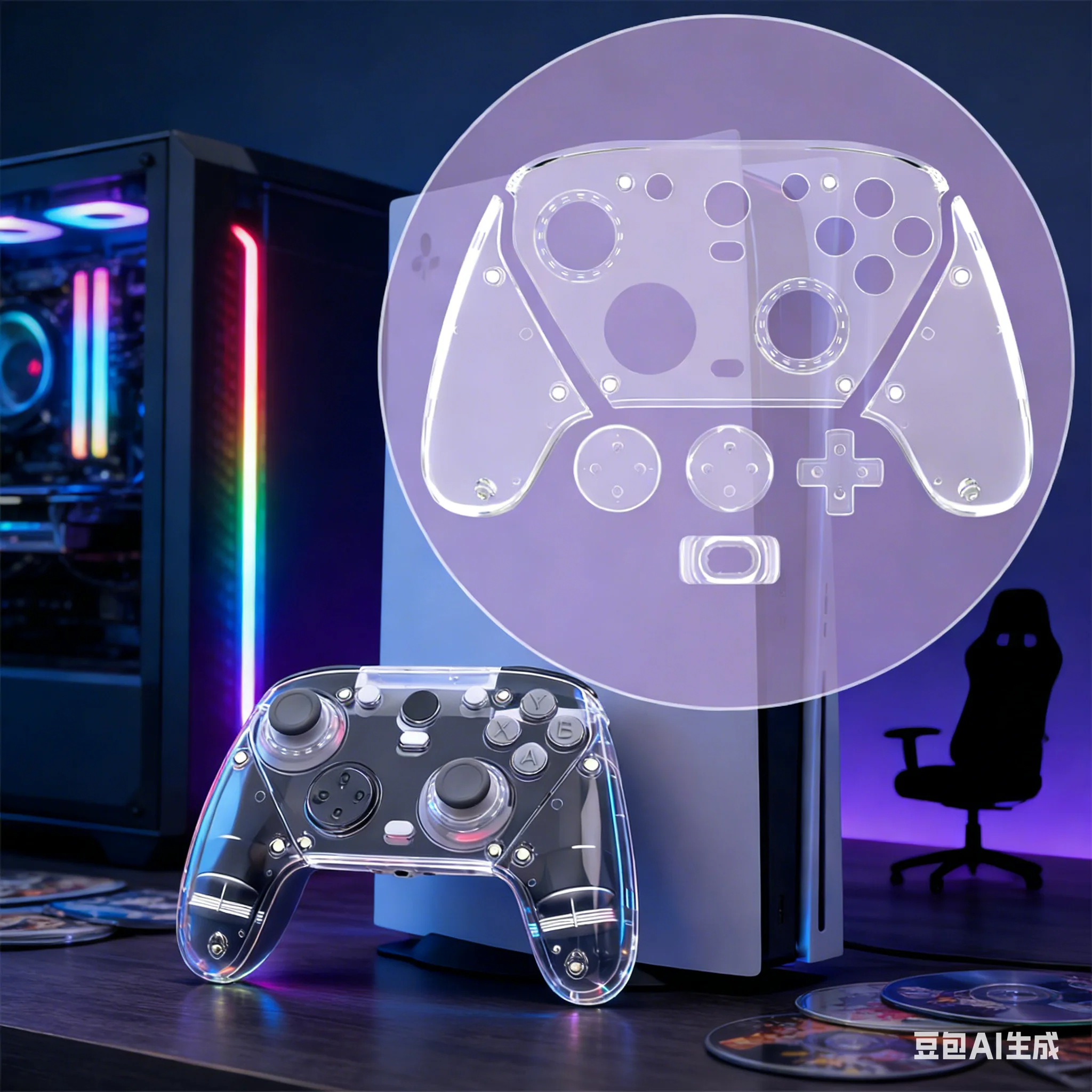 GamePad Hard Shell For GameSir G7 Pro Game Controller PC Transparent Waterproof Protective Case Replacement Accessories
