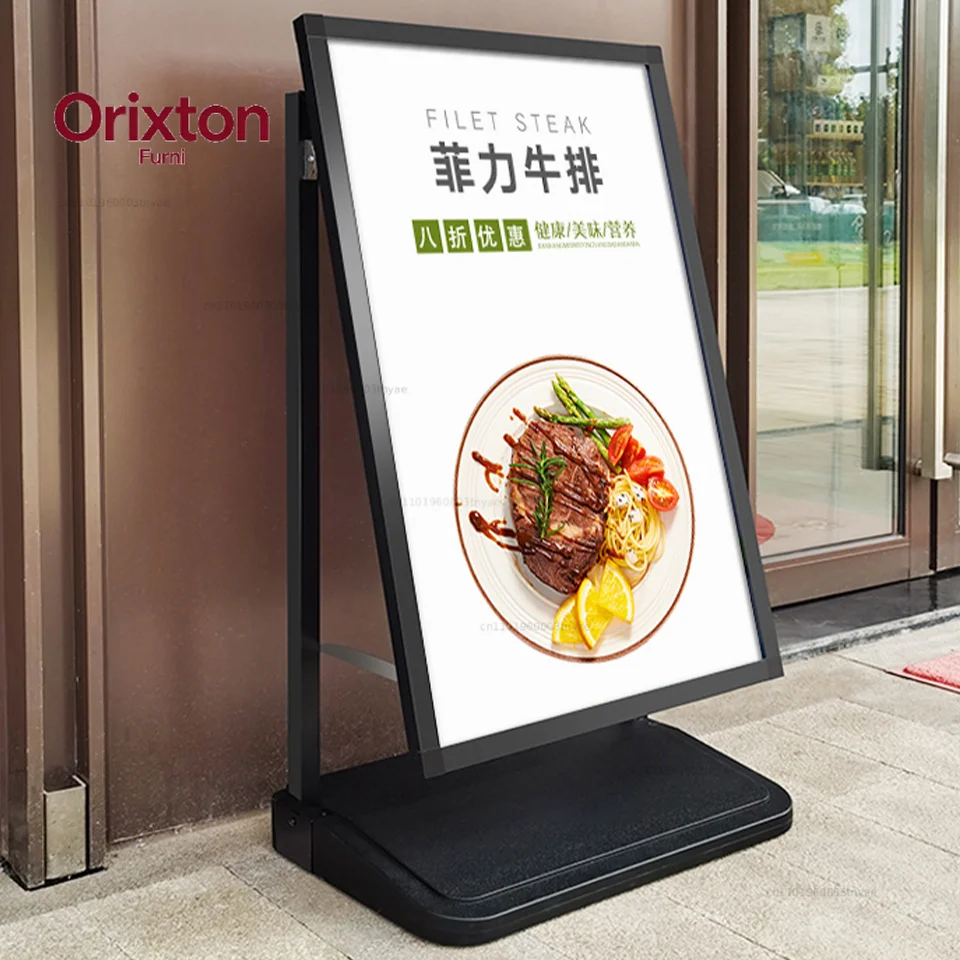 Poster display metal material hall menu board bracket parking lot directional sign bracket