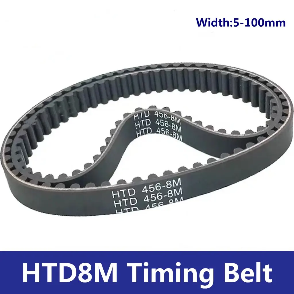 HTD8M Timing Belt HTD1040-8M/1048/1056/1064/1072/1080/1088/1096/1104/1112 HTD 8M Closed Synchronous Rubber Belts Width 5-100mm