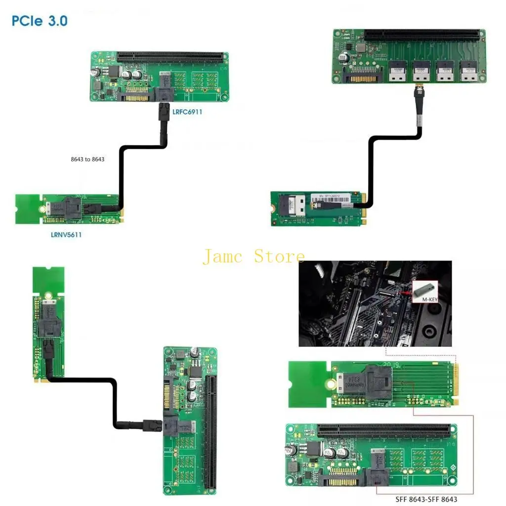 LX0B Improve PC Performances 2 to PCIe3.0 Converters for Enhances Speed 2 Extension Expand Your PC Capabilities