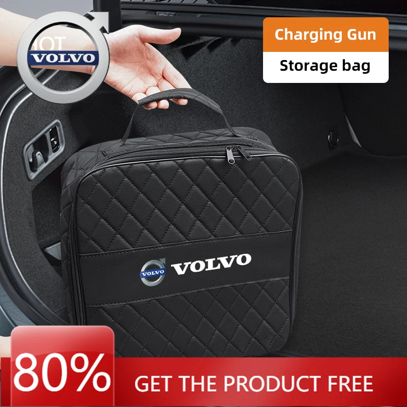 

Эмблемы 2026 Новая кожаная сумка для хранения автомобиля Volvo, вместительная сумка для багажника автомобиля Volvo ES90 EC40 EX40 EM90 XC90 V90 V60 X