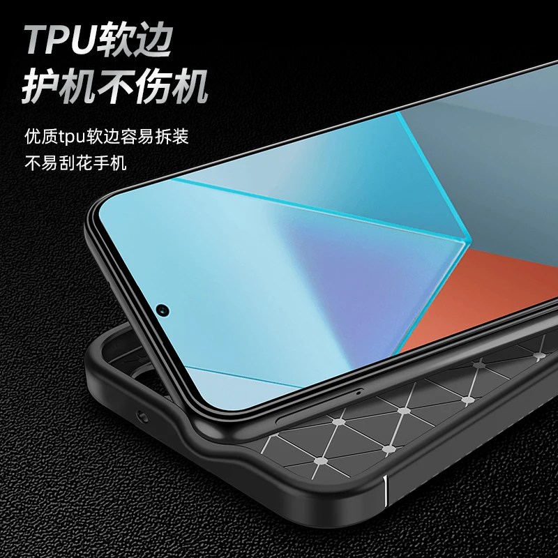 For Poco M6 Pro Case Cover Xiaomi Poco M6 Pro Capas Shockproof Phone Back Armor Bumper Soft TPU Cover Xiaomi Poco M6 Pro Fundas