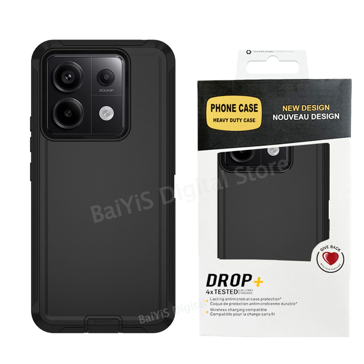 Capa de Telefone Híbrida Reforçada Ott-Box Defender para Xiaomi Redmi Note 15 13 Pro Plus 4G 5G 15A 15C 13R com Proteção de 3 Camadas