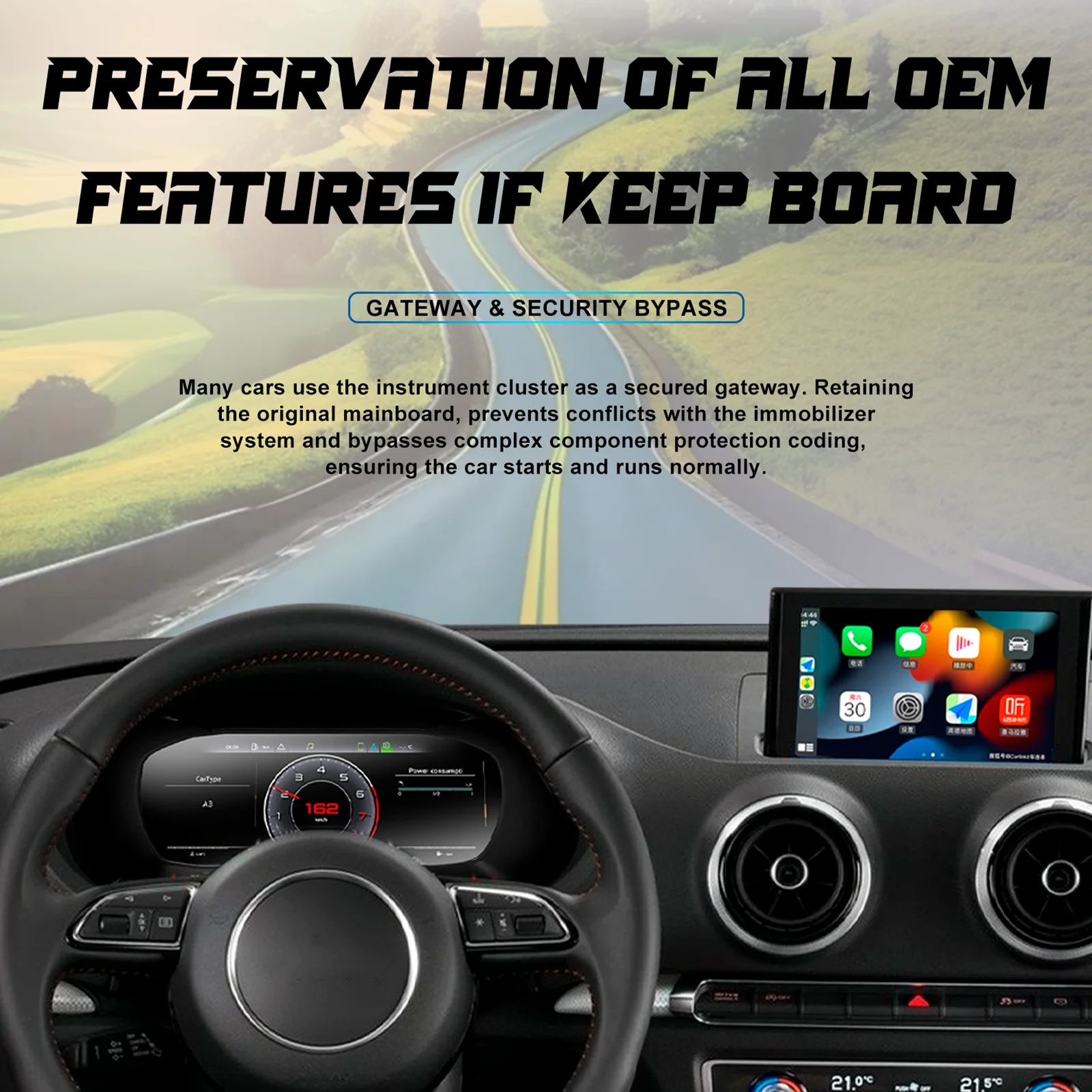 Linux   LCD HD Screen 1920*720 Speedometer Virtual Cockpit Instrument 12.3'' LCD Digital Cluster Dashboard For Audi Q5 2010 11 12 13 14 15 16 17 18 Years Dashboard Panel