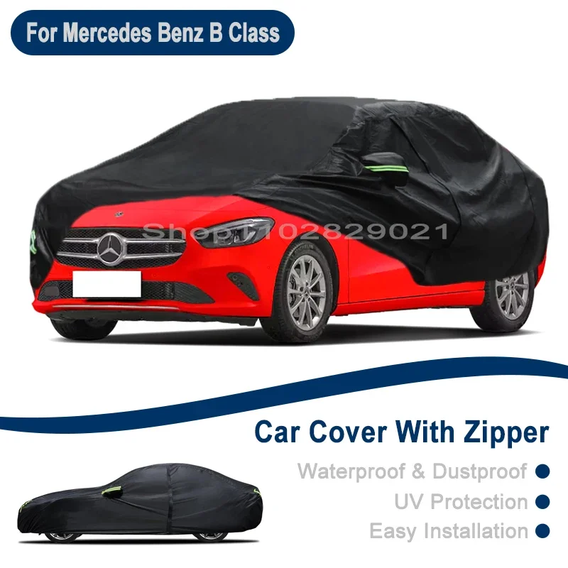 

Outdoor Full Vehicle Cover For Benz B Class W245 W246 W247 - Side Zipper Design, Waterproof Dustproof Sun Protection Car Cover