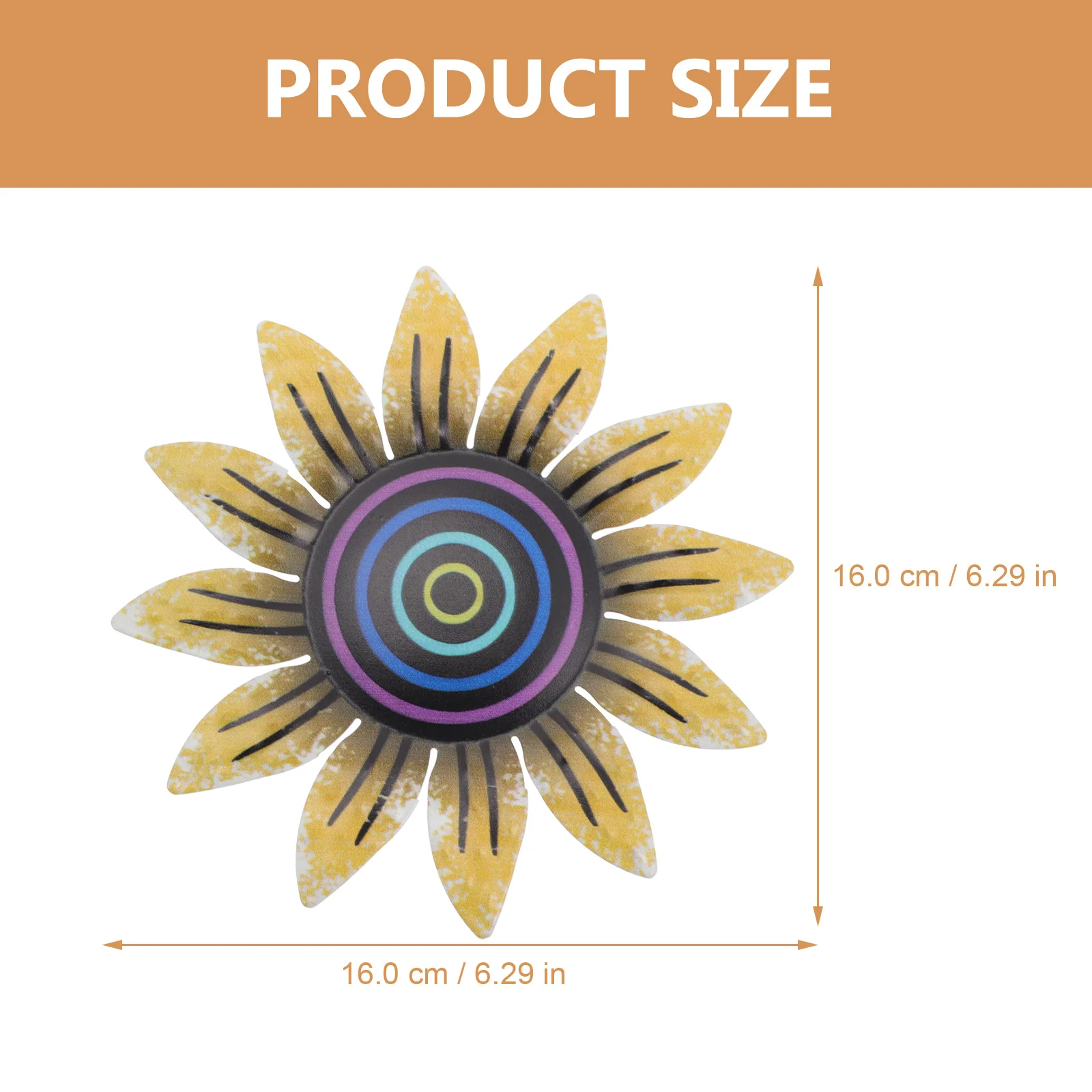 

Housewarming Gift Iron Flower Wall Art Durable Sturdy Home Decoration Hanging Sculpture Mini Model Accessory