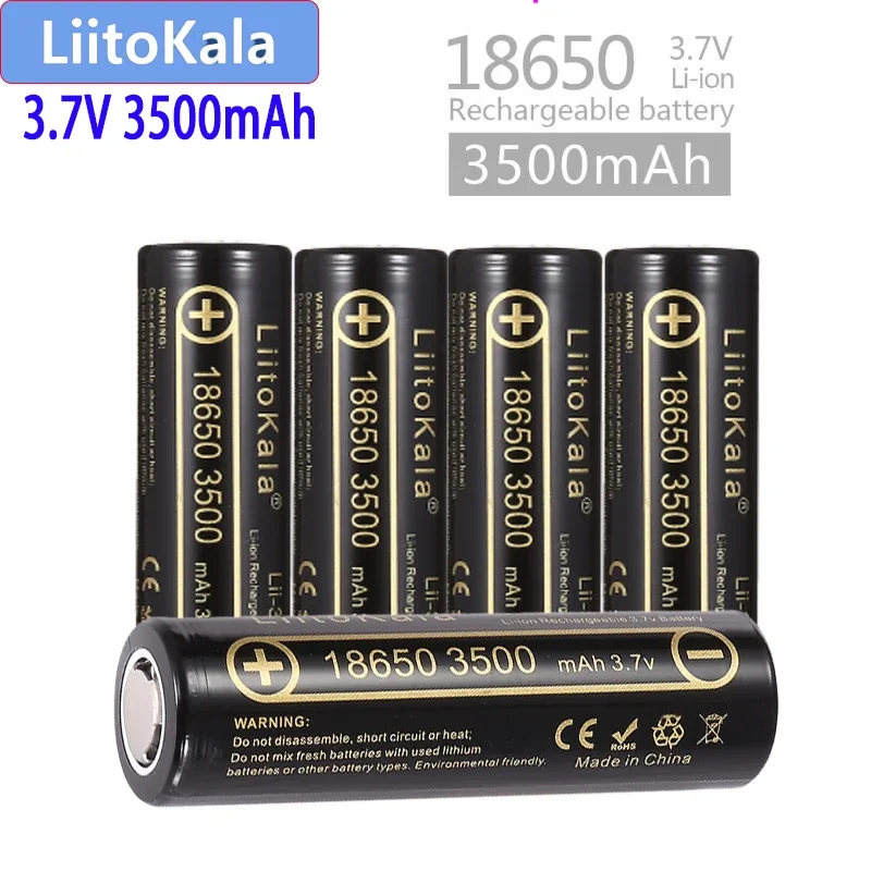 100% original genuine LiitoKala Lii-35A 18650 3500mAh 3.7V lithium-ion rechargeable battery 10A lithium battery high power flash