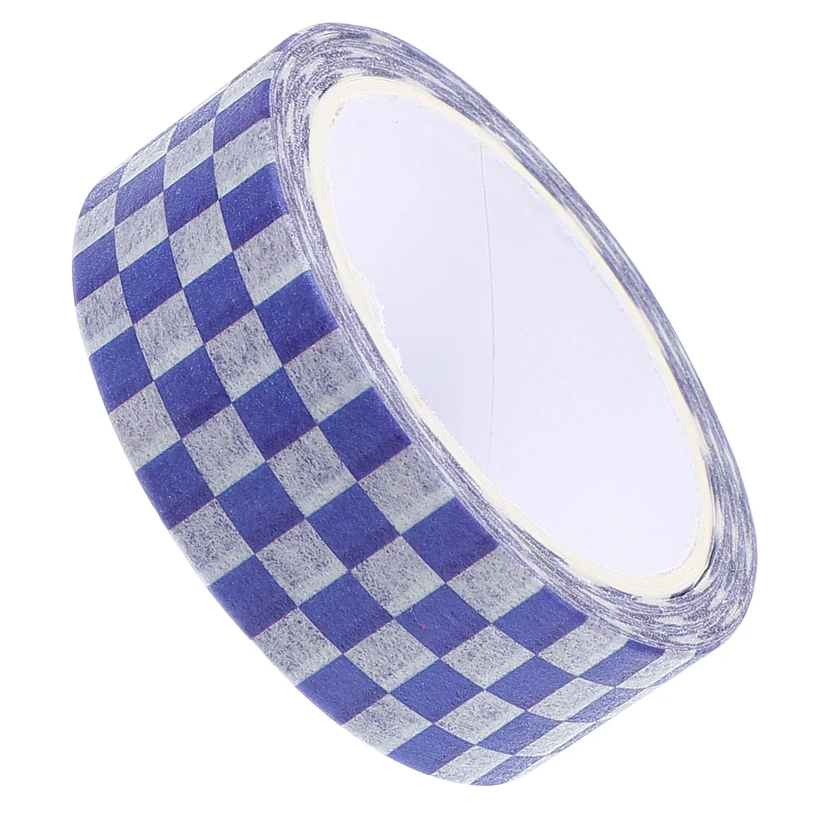 

Hand-painted Washi Tape 5M Blue White Checkered Grid DIY Decor Stickers Scrapbooking Supplies Journal Craft Aesthetic