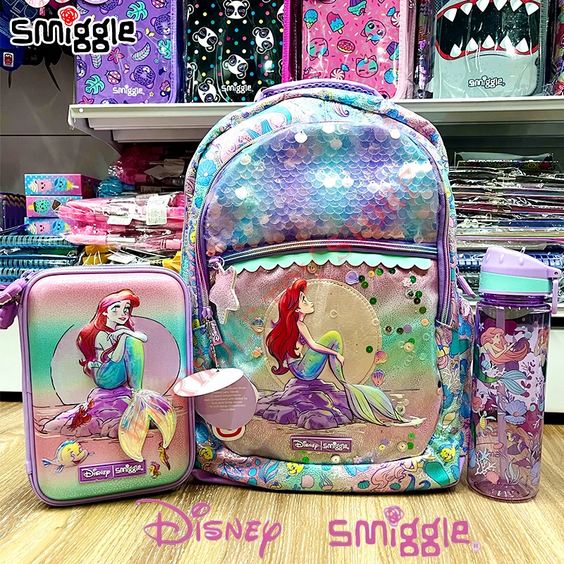 New Genuine Disney Australia Smiggle Mermaid School Bag Stationery Student Pen Case Lunch Bag Backpack Gift