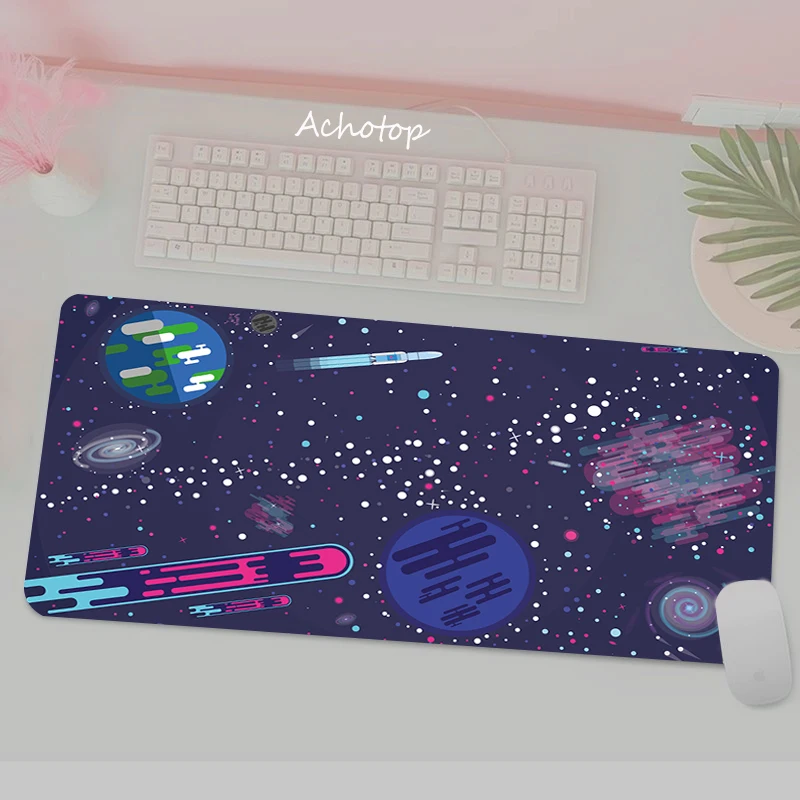 

Space 70x30cm Gaming Play Mat Mousepad Anime Cartoon xl Large Size Gamer Mouse Pad Big Keyboard Desk Computer PC Mat Notbook Pad