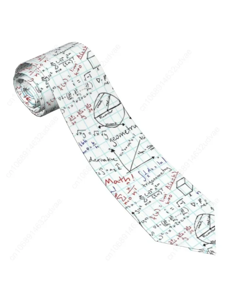 

Math Homework Men Women Neckties Slim Polyester 8 cm Classic Teacher Gift Neck Ties for Shirt Accessories Wedding