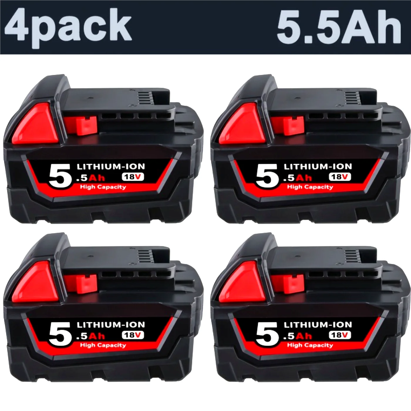 

For Milwaukee M18 18V 5500mAH Replacement For Milwaukee M18B5 XC Li-ion battery M18B 48-11-1815 48-11-1850 2604-22