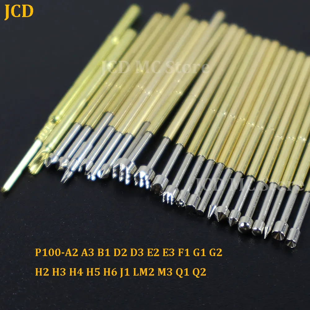 10pcs/Lot Test Probe Pogo Pin P100-A2 A3 B1 D2 D3 E2 E3 F1 G1 G2 H2-H6 J1 LM2 M3 Q1 Q2 PogoPin Retractable Spring Thimble