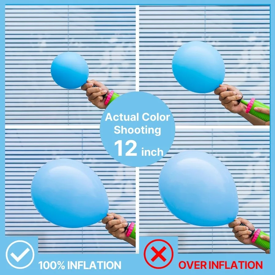 بالونات زرقاء فاتحة 127 قطعة بأحجام مختلفة من 36 18 12 10 5 بوصة طقم قوس بالونات أزرق مائي للأطفال من أجل Gradua #3