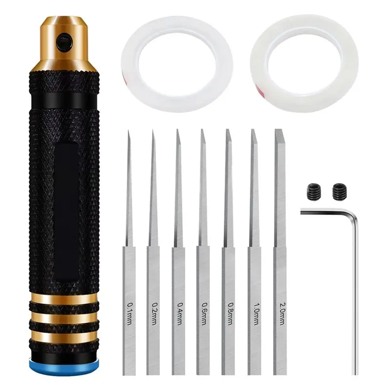 

JFB For Carving Model Panel Line Scriber With Blades 0.1/0.4/0.6/0.8/1.0/2.0Mm For Gundam Resin Carved Scribe Line