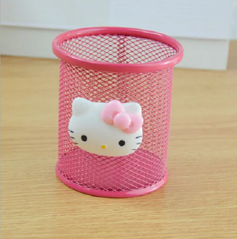 Sanrio Kawaii Pencil Holder Anime Accessories Creative Metal Cutout Tabletop Arrangement Multifunctional Storage Box Gift