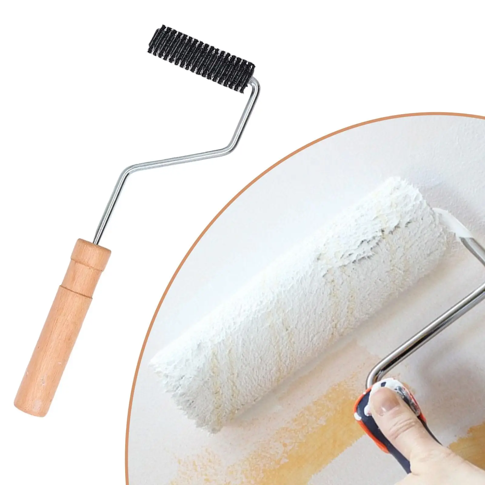 Portable Fiberglass Roller, Bubble Paddle, And Wooden Handle, Ideal for Laminating