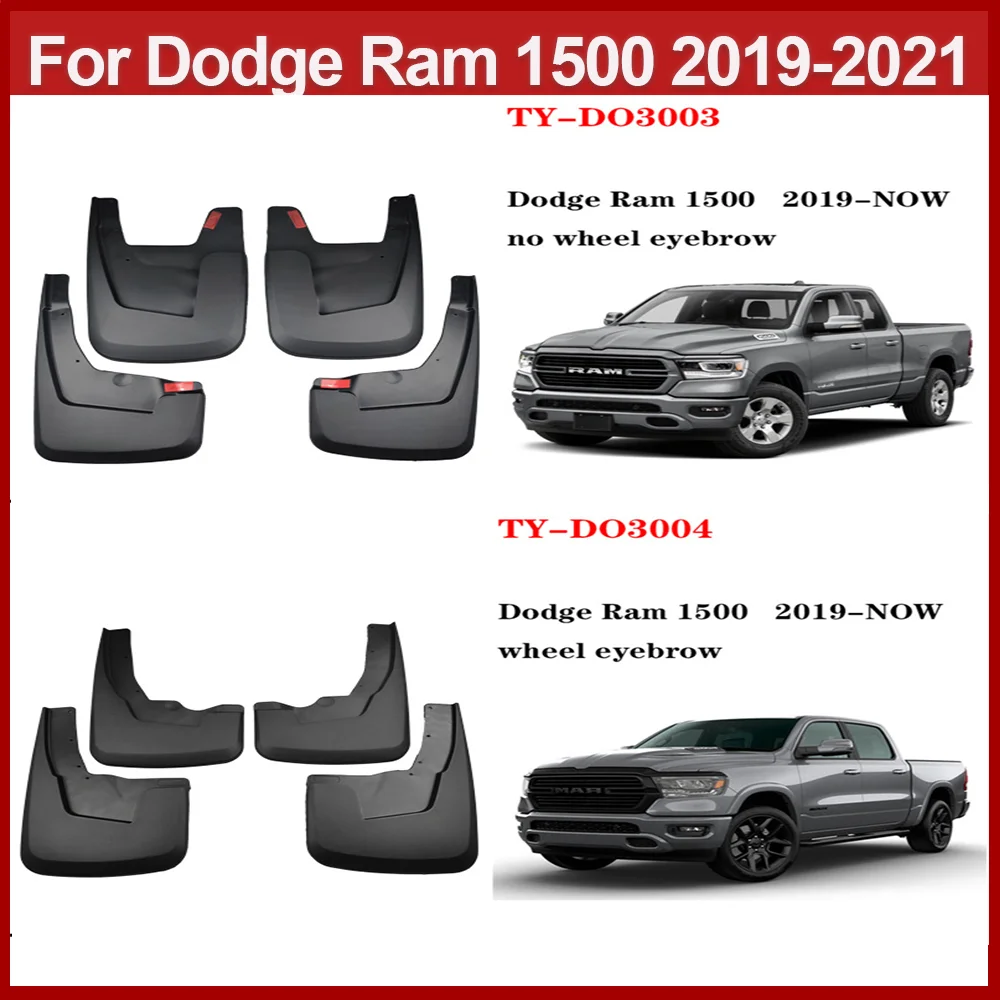 

For Dodge Ram 1500 2500 3500 2019 2020 2021 4PCS Brand New Splash Guar Mud Guards Mud Flaps Fender Car Styling Auto Accessories