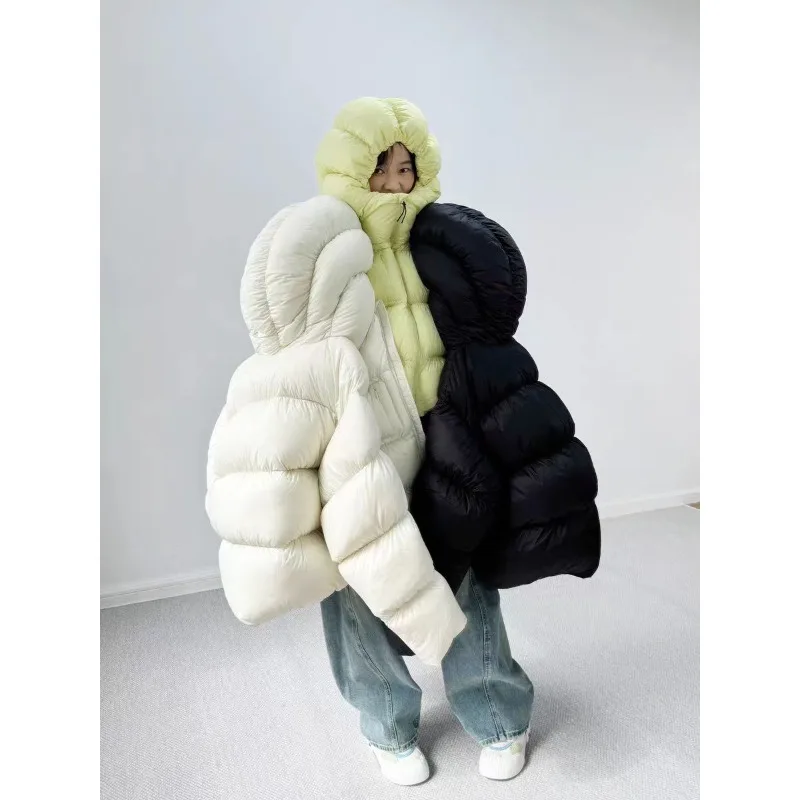 Women's Autumn Winter Tops Coat Down Jacket Short Retro Simple Loose Leisure Design Sense Fashion Soft Niche Advanced Versatile