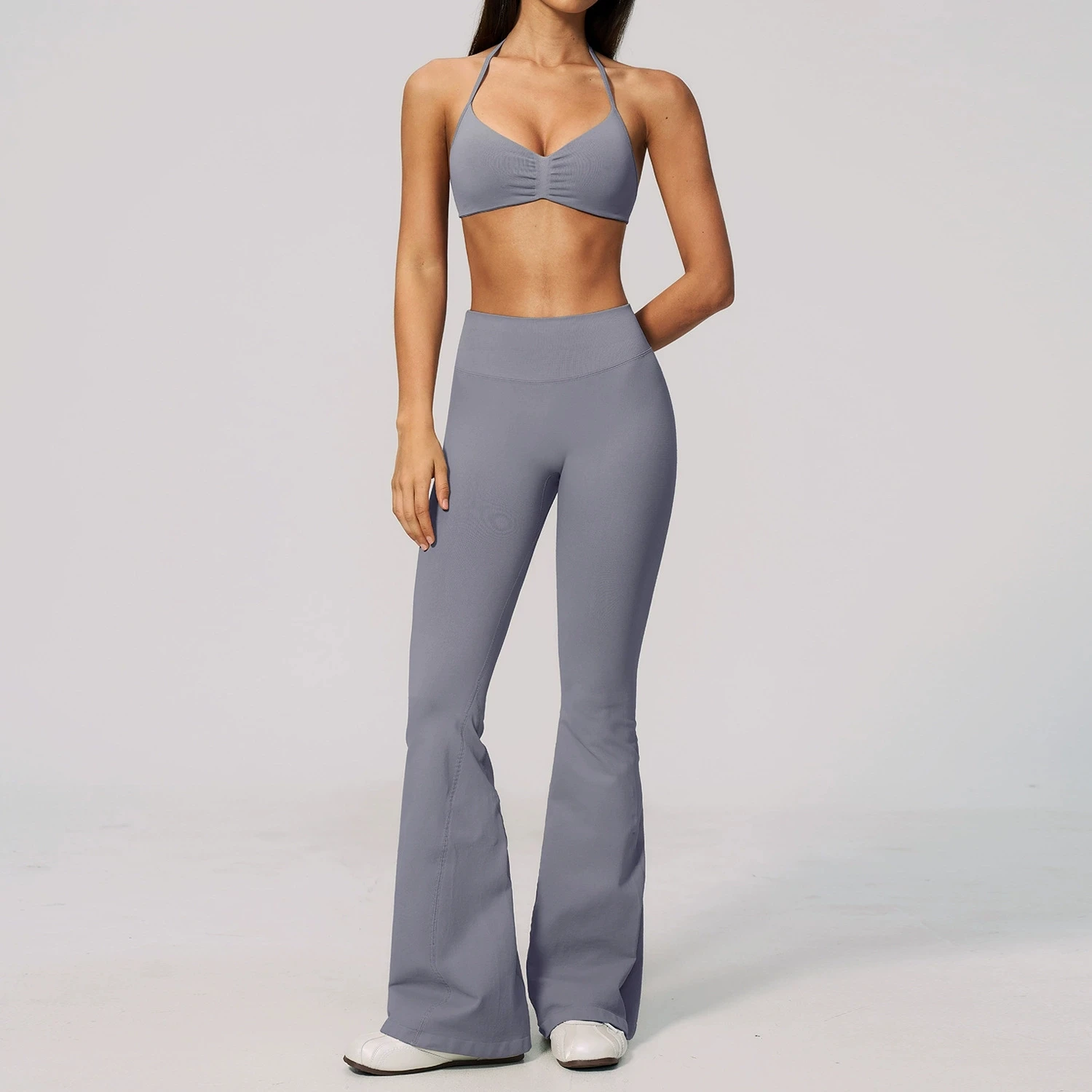 Gym Tracksuit Yoga Set 2 Pieces Seamless Tracksuits Fitness Sportswear Sports Bra High Waist Leggings Athletic Wear Workout Suit