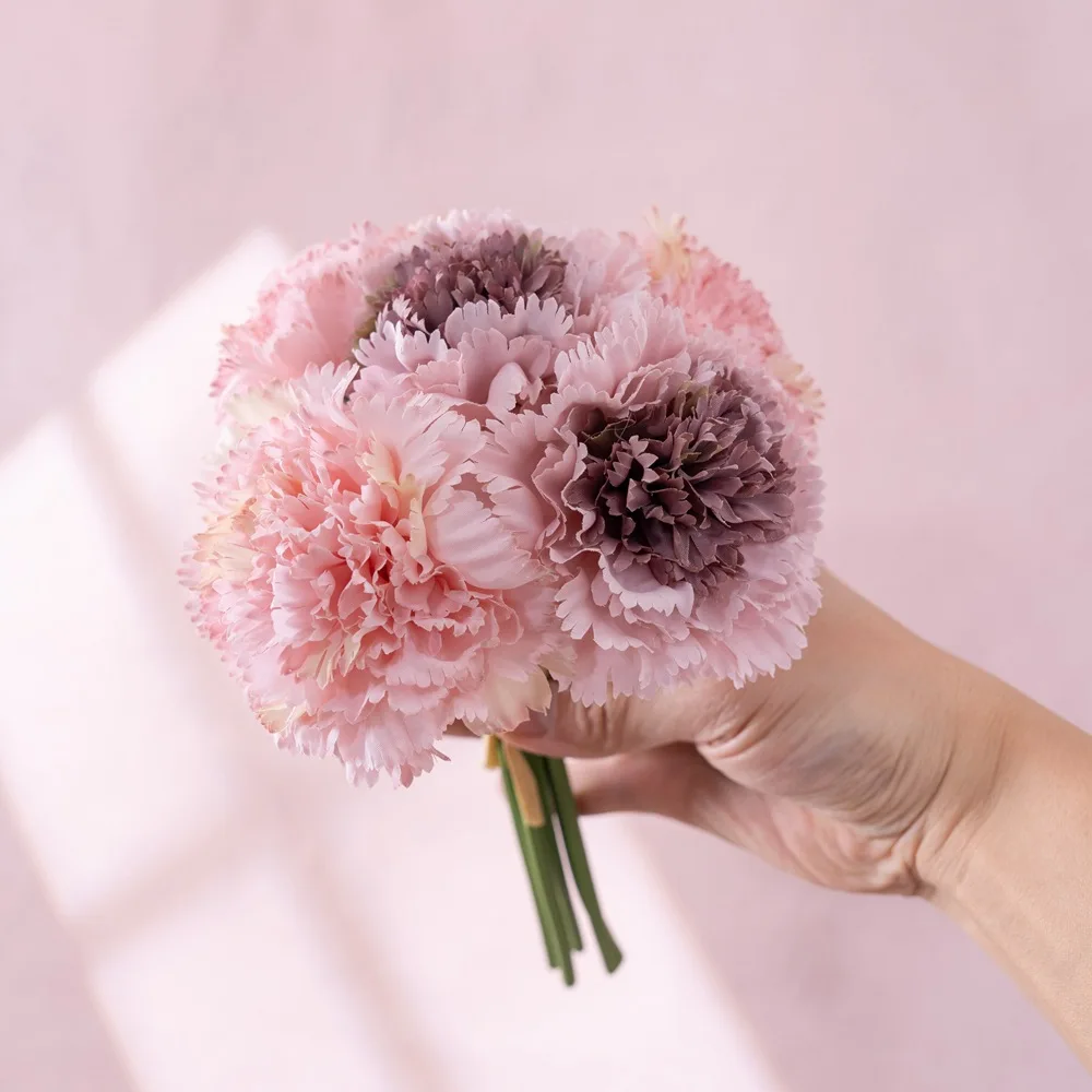 Artificial flower decoration carnation bouquet for mother's day home decoration table garden photography props wedding