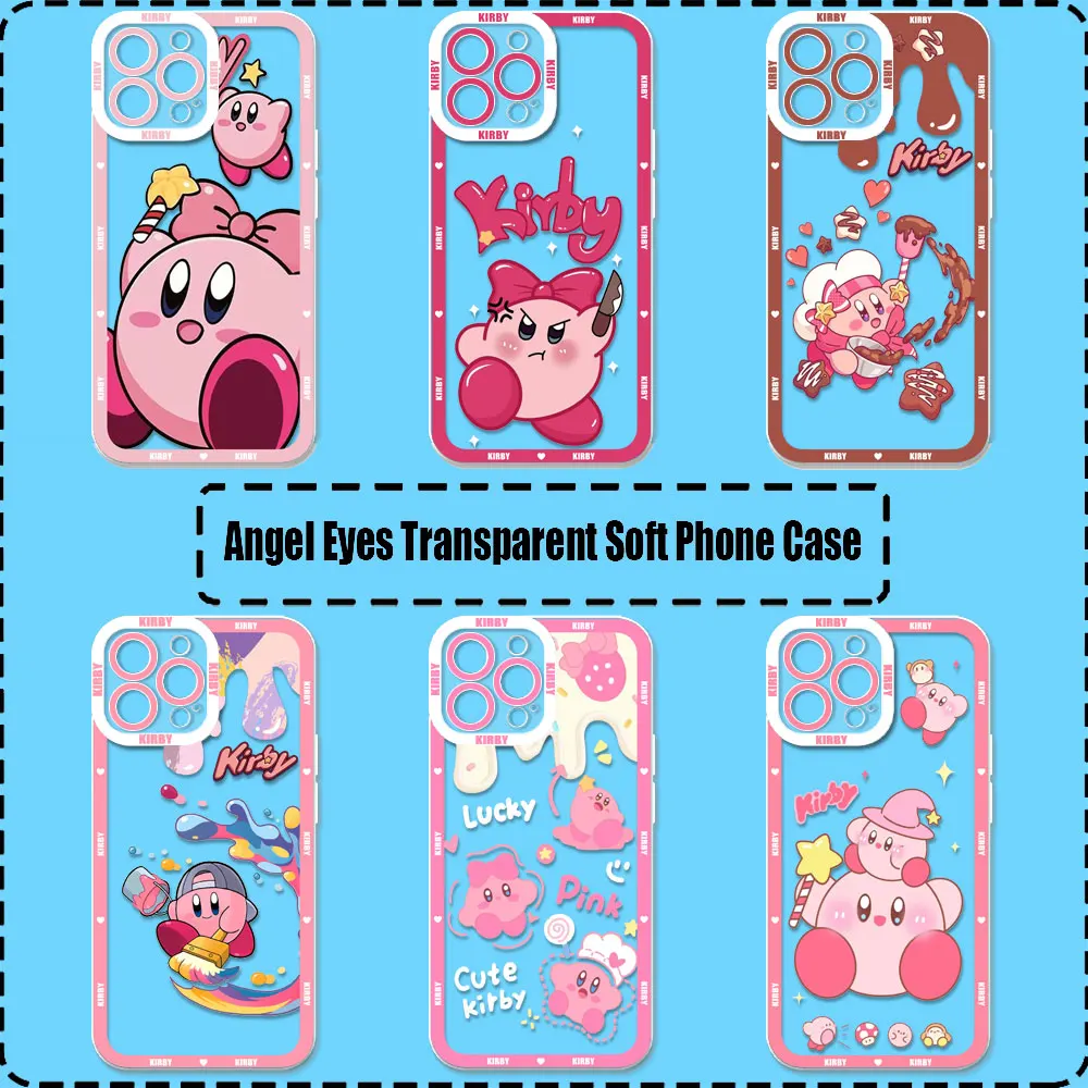 

Cartoon Stars K-Kirbys Cute Case For Samsung Galaxy S25Ultra S24 S23 S21 S20 Fe S10 Plus S25 S24 Ultra Cqoues Transparent Cover