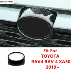 Car Front Grille Mark Emblem Badge Logo Frame Cover Trim For Toyota RAV4 RAV 4 2019 - 2024 Hybrid ABS Black / Chrome Accessories