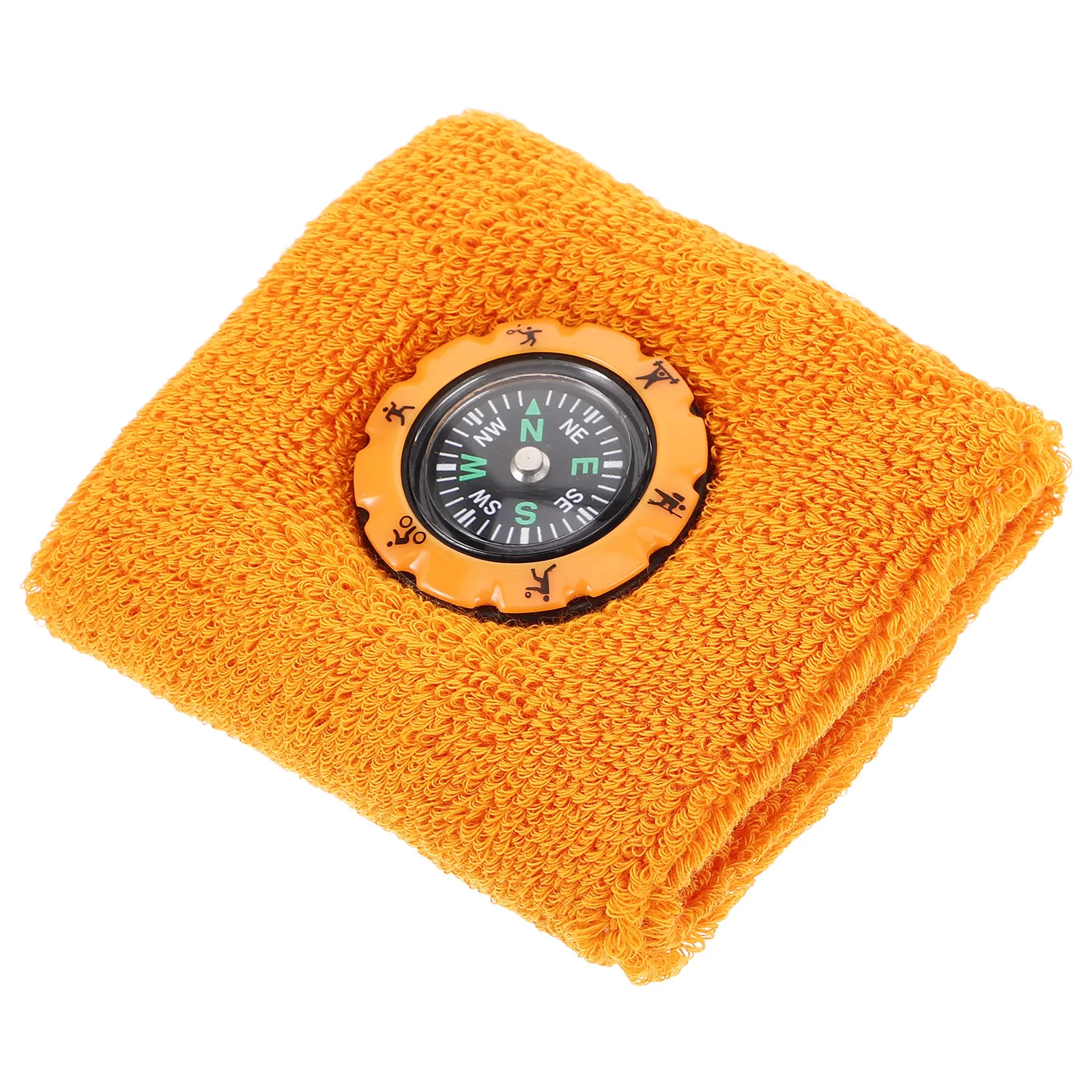 

Outdoor Compass Wristband Sweat Absorbing Adjustable Hiking Running Tennis Camping Sports Sweat Wicking Wristband