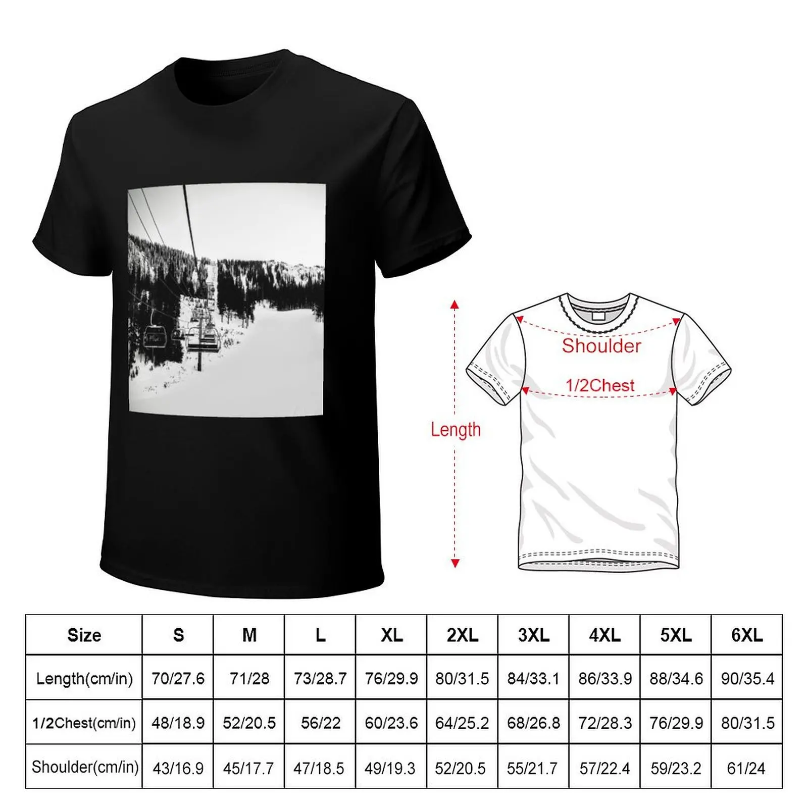 Ski Lift T-Shirt animal prinfor boys quick-drying vintage for a boy mens champion t shirts