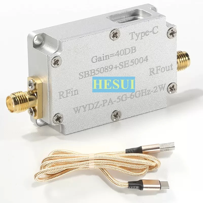 Microwave unidirectional power amplifier SBB5089+SE5004 5.8GHz 2W 33dBm RF power amplifier