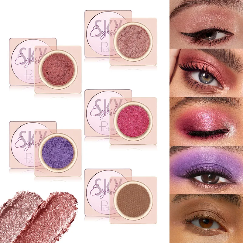 Paleta de iluminador monocromático branco brilhante lindo glitter sombra de longa duração perolado shimmer iluminar bronzer maquiagem