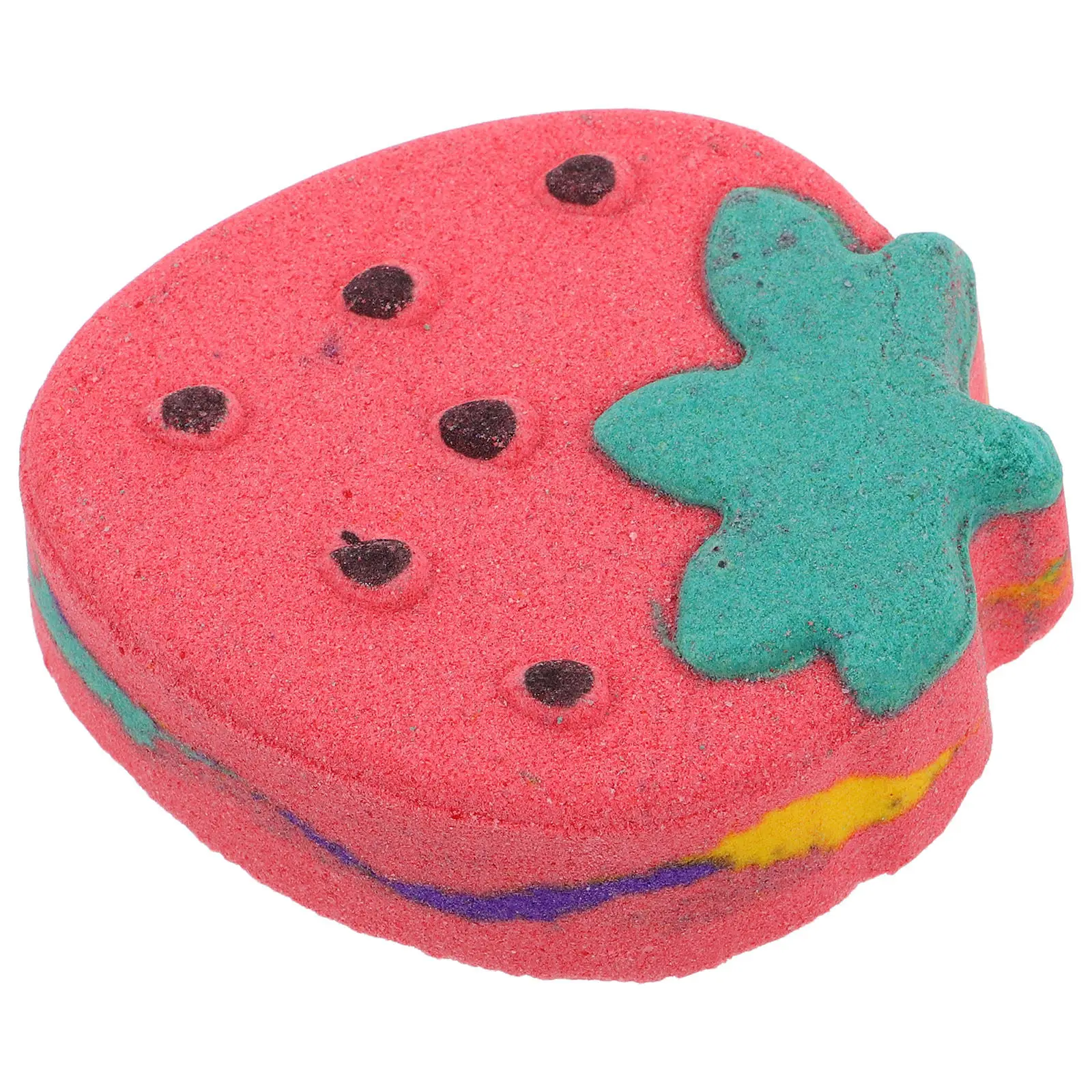 

Lovely Strawberry Bath Rich Foaming Bubble Ball Relaxing Moisturizing Aromatic Bath Accessories for Women Cute Fun Bathing