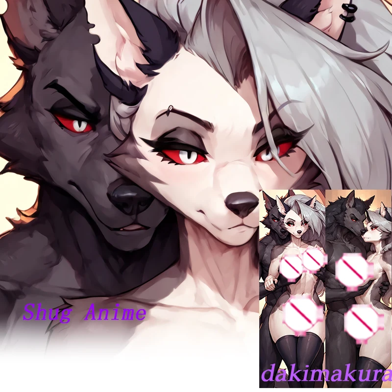 Dakimakura Anime Loona Werewolf Double-sided Print Life-size Body Pillow Cover Bedding Gifts